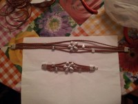 CONJUNTO DE PULSERA Y COLLAR DE CUERO 